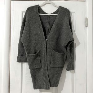 Dark Grey Oversized Cardigan